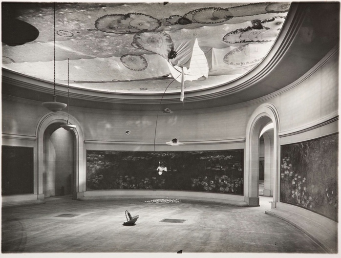Cyprien Gaillard, Wassermusik II, 2025. Details, Paris, Musée de l’Orangerie, Photograph of Monet’s&nbsp;Water Lilies, August 30, 1944. Collection of Musée de l’Orangerie, Paris. 