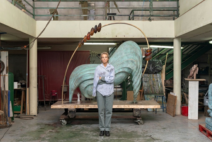 Portrait of Camille Henrot with&nbsp;73/37 (Abacus), 2024. Photo: Nicolas Brasseur. Courtesy of Hauser & Wirth