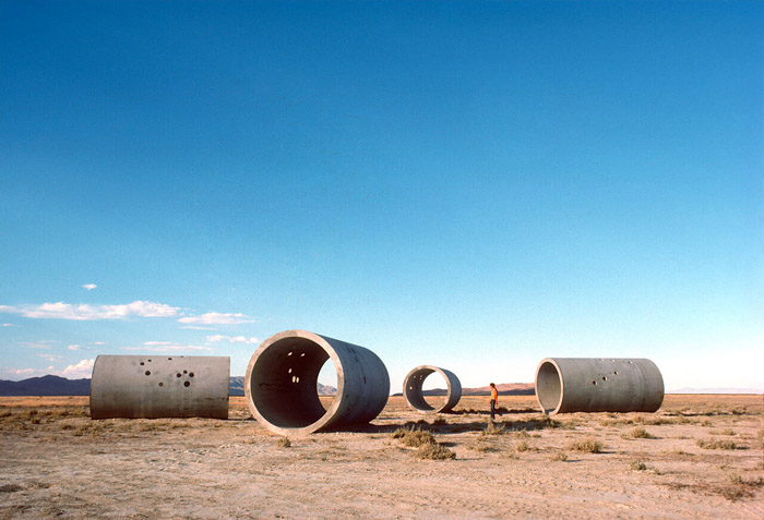 Nancy Holt, Sun Tunnels, 1973-76. Great Basin Desert, Utah, USA. Collection Dia Art Foundation with support from Holt/Smithson Foundation © Holt/Smithson Foundation and Dia Art Foundation, licensed by Artists Rights Society (ARS), New York 