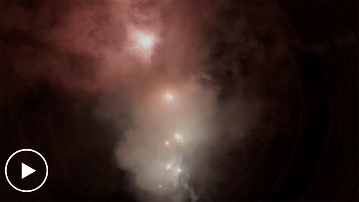 Julian Charrière, Controlled Burn (excerpt), 2022. 4K film, 16:10 aspect ratio, 3D ambisonic soundscape, continuous video loop, 32 minutes. © All rights reserved Julian Charrière, VG Bild-Kunst, Bonn, Germany. 